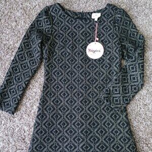 NWT Hayden Girls Black/Gold dress 9/10